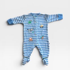 NEXT Green, White & Blue Pyjamas & Pack Of 3 - 0 month/3 months