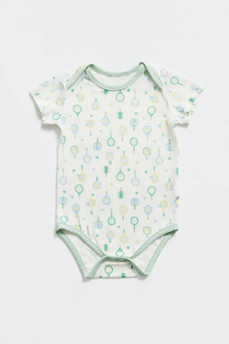 NOT TOO BIG Green, Blue & Off-white Bodysuit & Pack Of 3 - 3 months/6 months