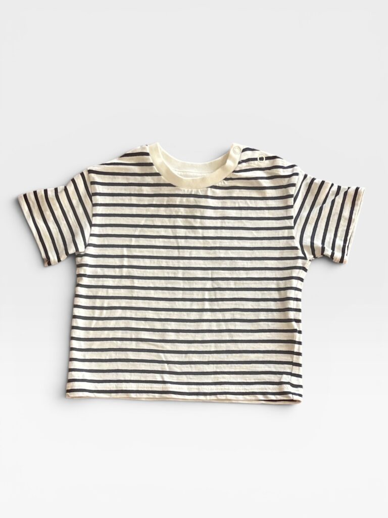 MARKS & SPENCER Blue & White Tshirt - 3 months/6 months