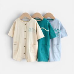 NEXT Green, Blue & Beige Romper & Pack Of 3 - 3 months/6 months