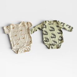 KATE QUINN Green & White Bodysuit & Pack Of 2 - 0 month/3 months