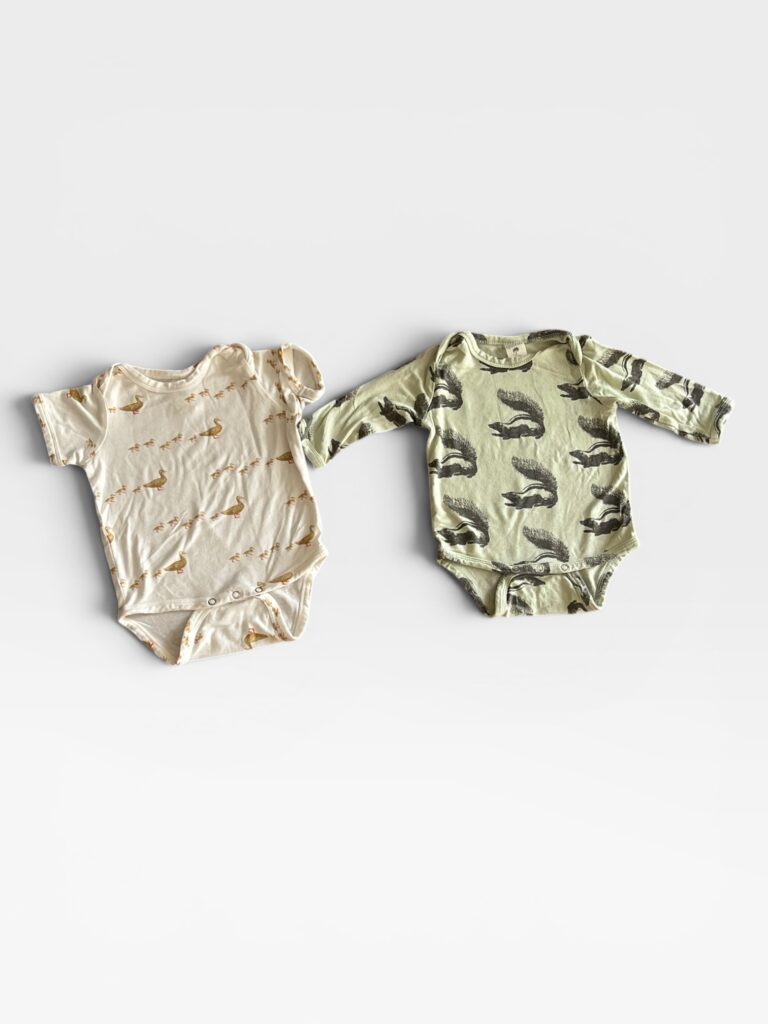 KATE QUINN Green & White Bodysuit & Pack Of 2 - 0 month/3 months