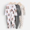 NEXT Blue, White & Grey Pyjamas & Pack Of 3 - 3 months/6 months