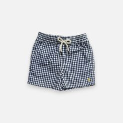 RALPH LAUREN Navy & White Swim Trunks - 2 years