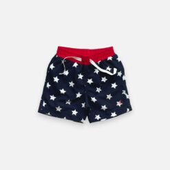 PETIT BATEAU Navy & White Swim Trunks - 12 months