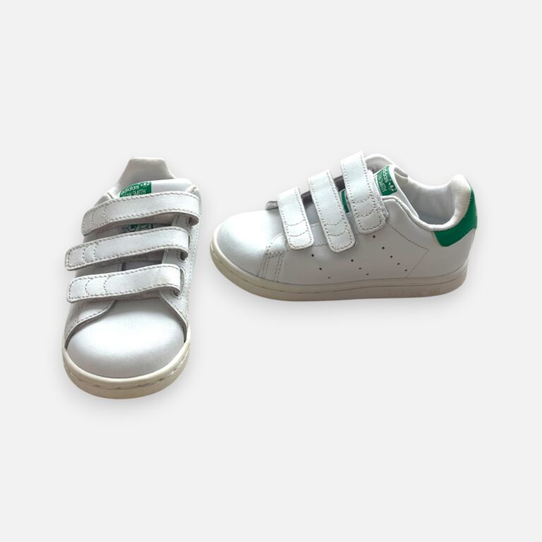 ADIDAS White & Green Shoes - EU25