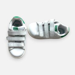 ADIDAS White & Green Shoes - EU25