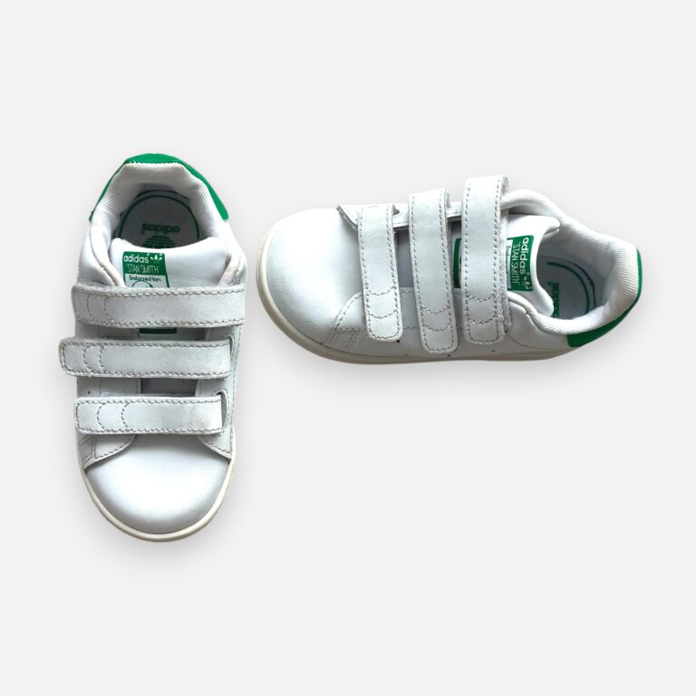 ADIDAS White & Green Shoes - EU25