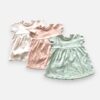 GEORGE Pink, Green & Beige Dress & Pack Of 3 - 3 months/6 months