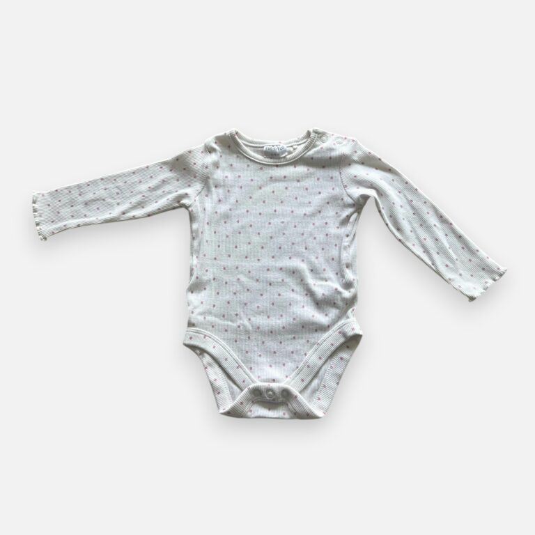 FRED & FLO Pink & White Bodysuit & Pack Of 2 - 3 months/6 months