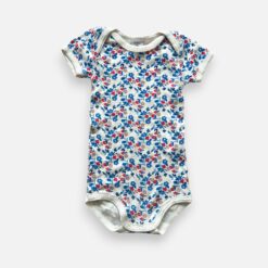 PETIT BATEAU Blue & Red Bodysuit - 12 months