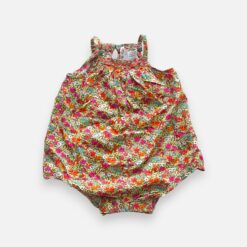 BONPOINT Green & Orange Romper - 6 months