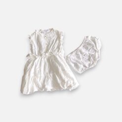 CHATEAU DE SABLE White Dress & Bloomer - 12 months