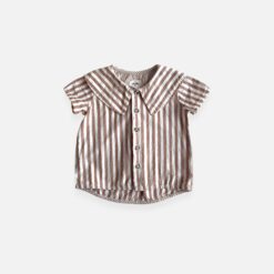LOIR PARIS Brown & Off-white Shirt - 12 months