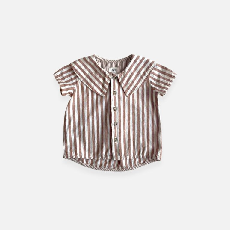 LOIR PARIS Brown & Off-white Shirt - 12 months