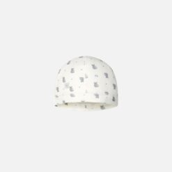 PETIT BATEAU White & Grey Hat - 0 month