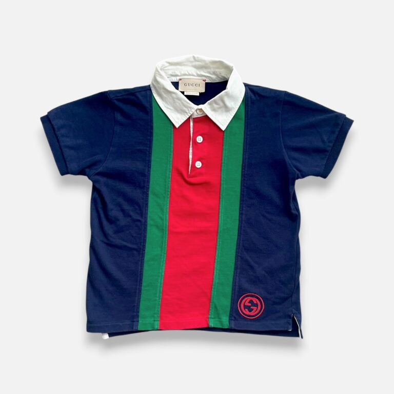 GUCCI Blue, Red & Green Polo - 4 years