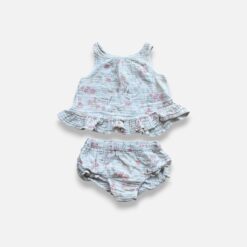 PUREBABY Off-white & Pink Set - 12 months/18 months