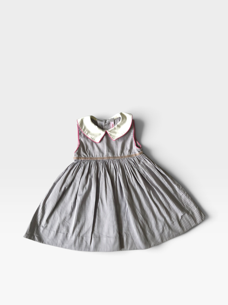 AVANT BEBE Beige & White Dress - 2 years