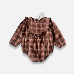 DANNIE & LILOU Brown Romper - 12 months/18 months