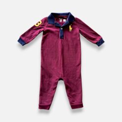 RALPH LAUREN Red & Blue Romper - 9 months