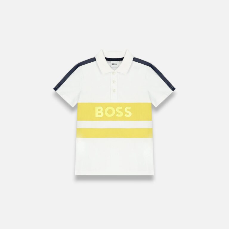 HUGO BOSS White, Yellow & Black Shirt - 9 months