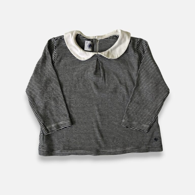 PETIT BATEAU Black & White Tshirt - 18 months