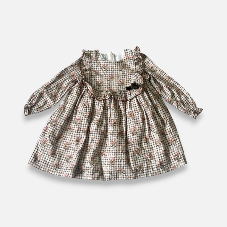 FOQUE Green & Beige Dress - 4 years