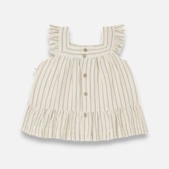 1+IN THE FAMILY Beige & Brown Dress - 3 years