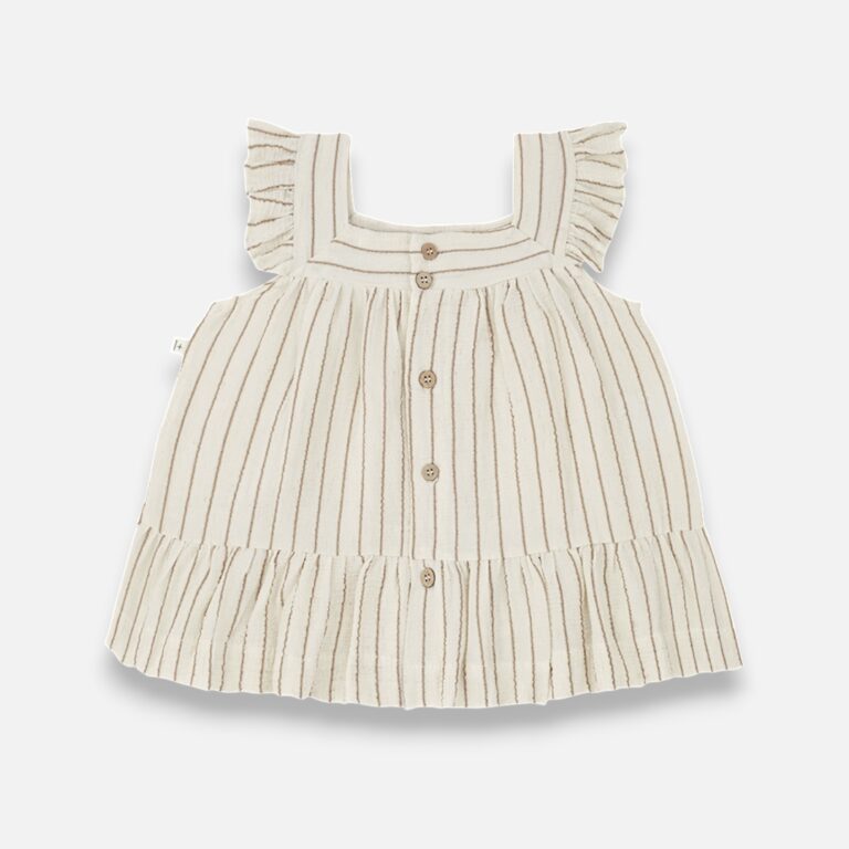 1+IN THE FAMILY Beige & Brown Dress - 3 years