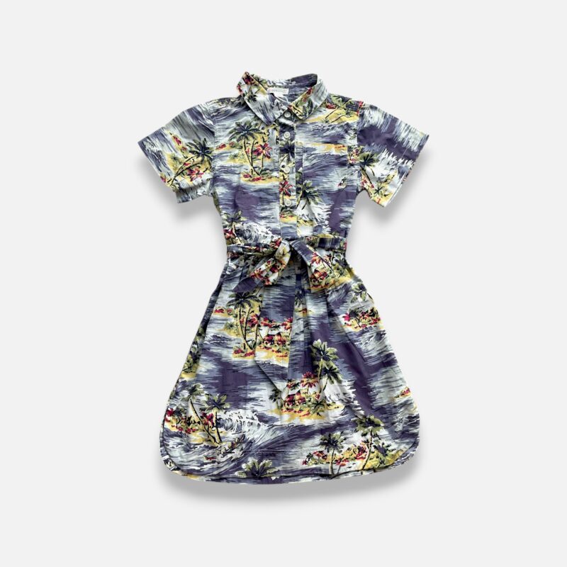 CREWCUTS Yellow, Blue & Green Dress - 7 years