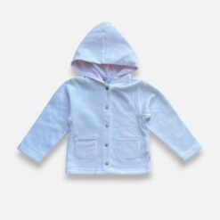 JACADI White & Pink Hoodie - 18 months