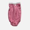 OSHKOSH Red & White Romper - 2 years