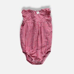 OSHKOSH Red & White Romper - 2 years