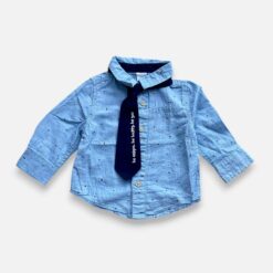 BABY CLUB Blue Shirt & Tie - 12 months