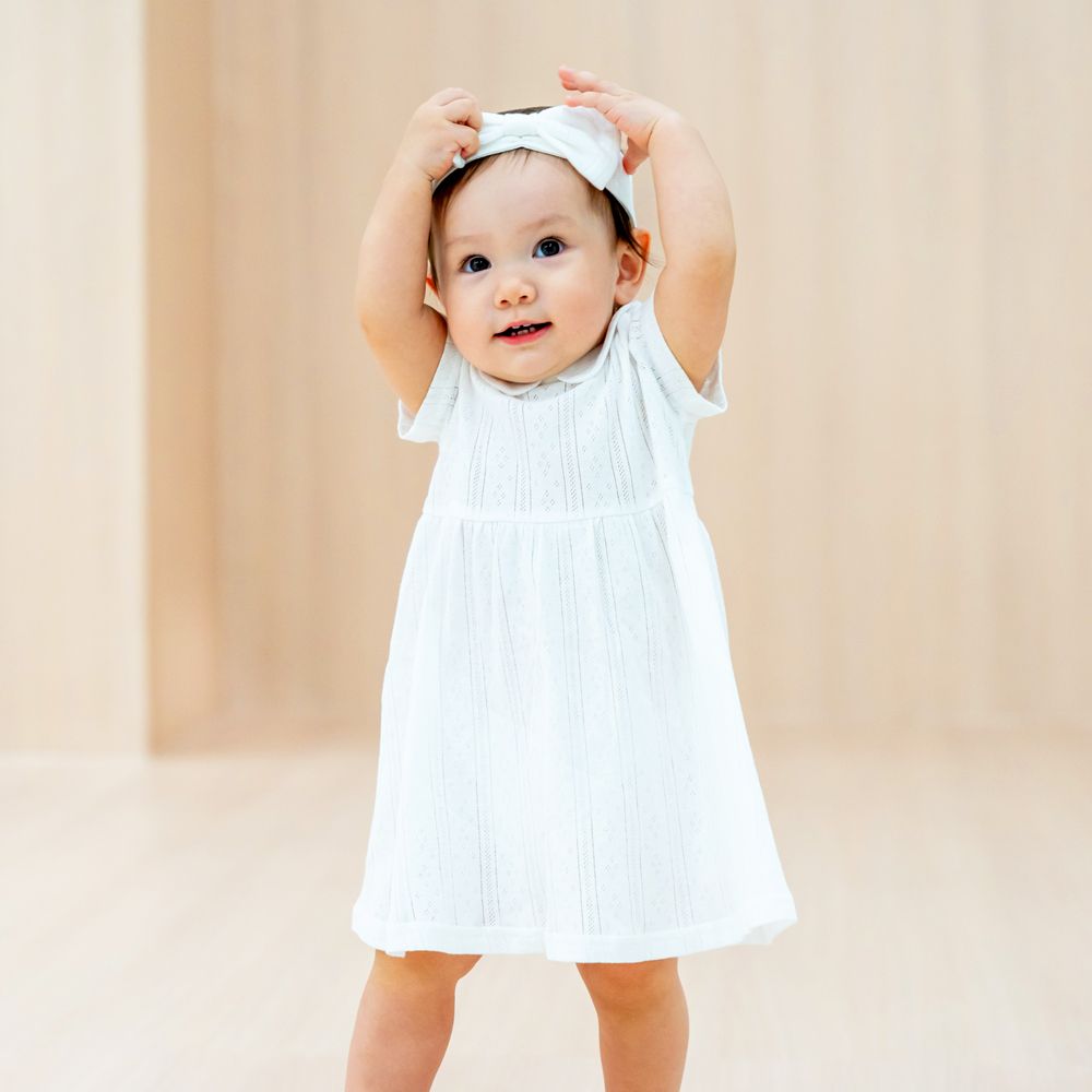 LE PETIT SOCIETY White Dress - 9 months/12 months
