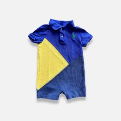 RALPH LAUREN Blue, Yellow & Navy Romper - 18 months