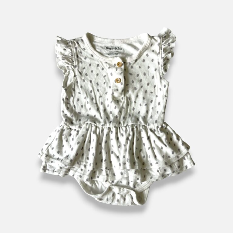 KAYS+KINS Off-white Dress & Bodysuit - 6 months/12 months