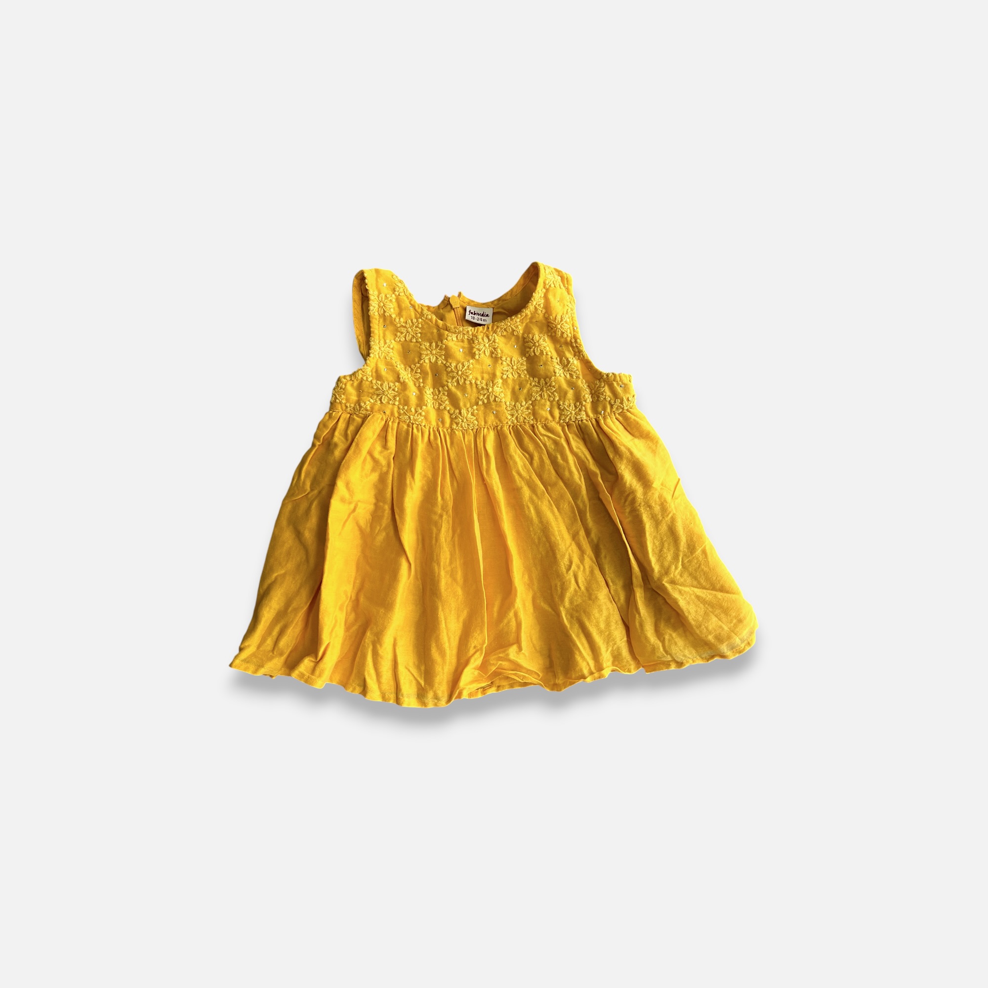 FABINDIA Yellow Dress - 18 months/2 years