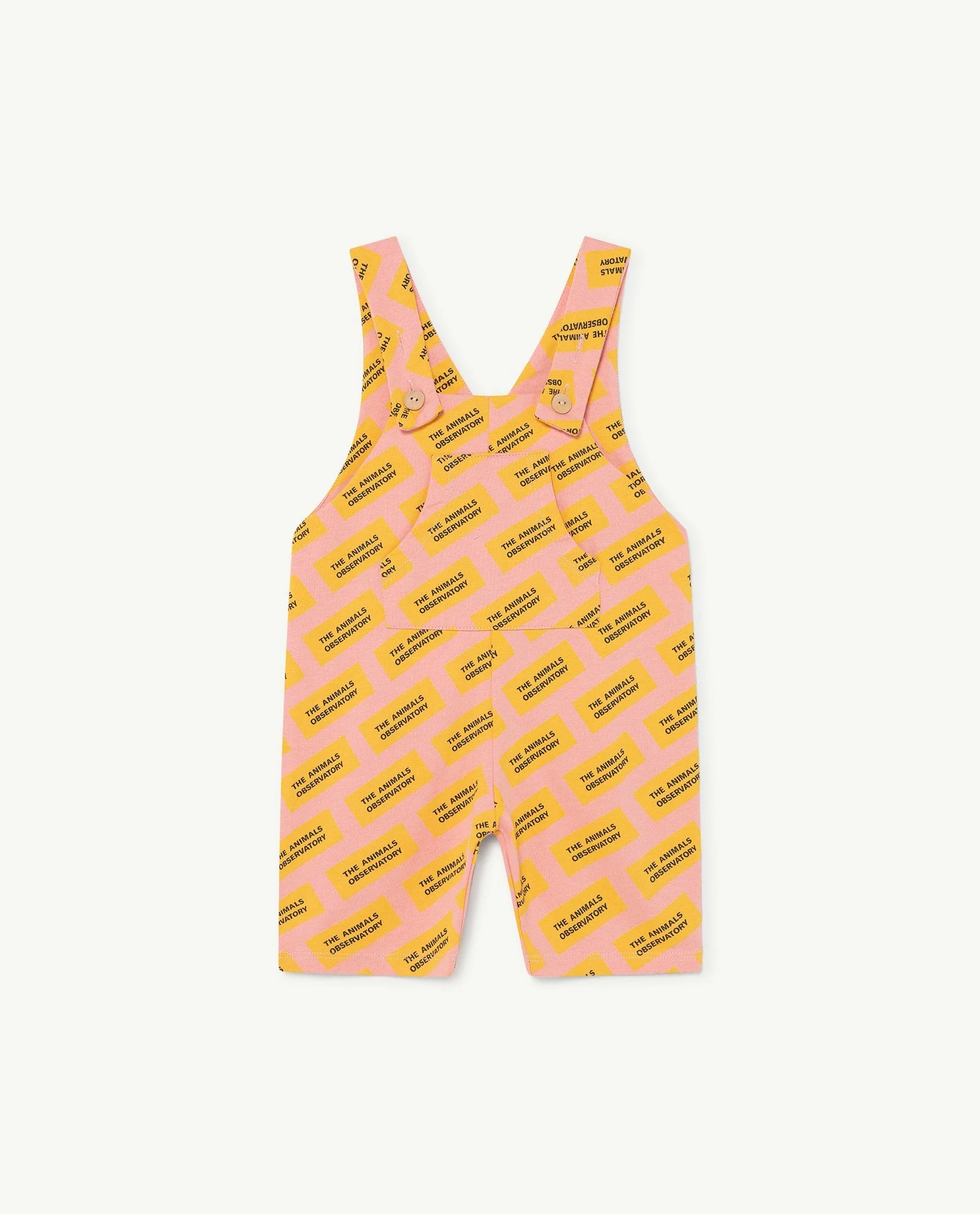 THE ANIMAL OBSERVATORY Pink & Yellow Overall - 6 months