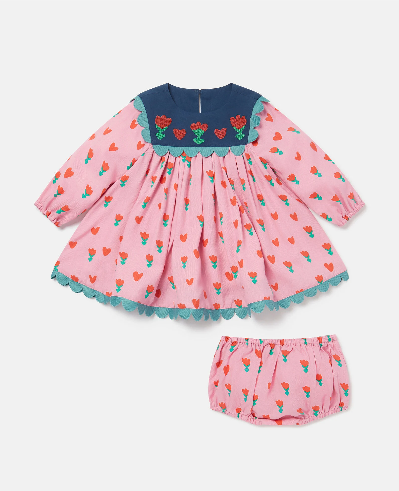 STELLA MCCARTNEY Pink & Green Dress & Bloomer - 6 months