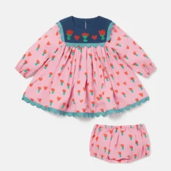STELLA MCCARTNEY Pink & Green Dress & Bloomer - 6 months
