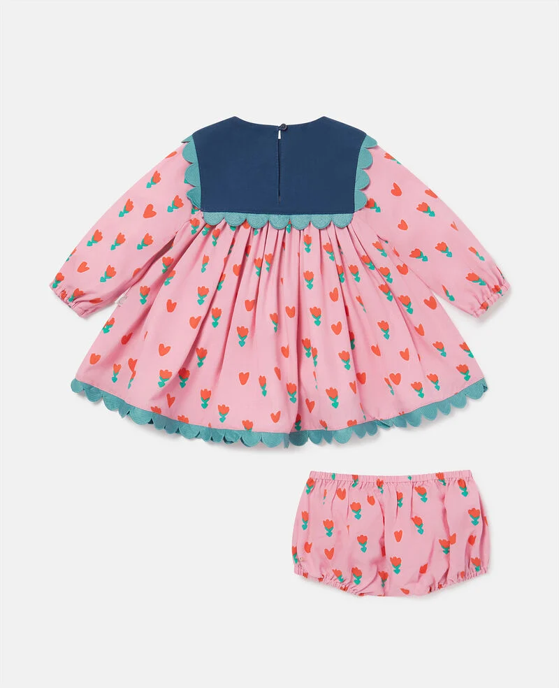 STELLA MCCARTNEY Pink & Green Dress & Bloomer - 6 months