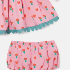 STELLA MCCARTNEY Pink & Green Dress & Bloomer - 6 months