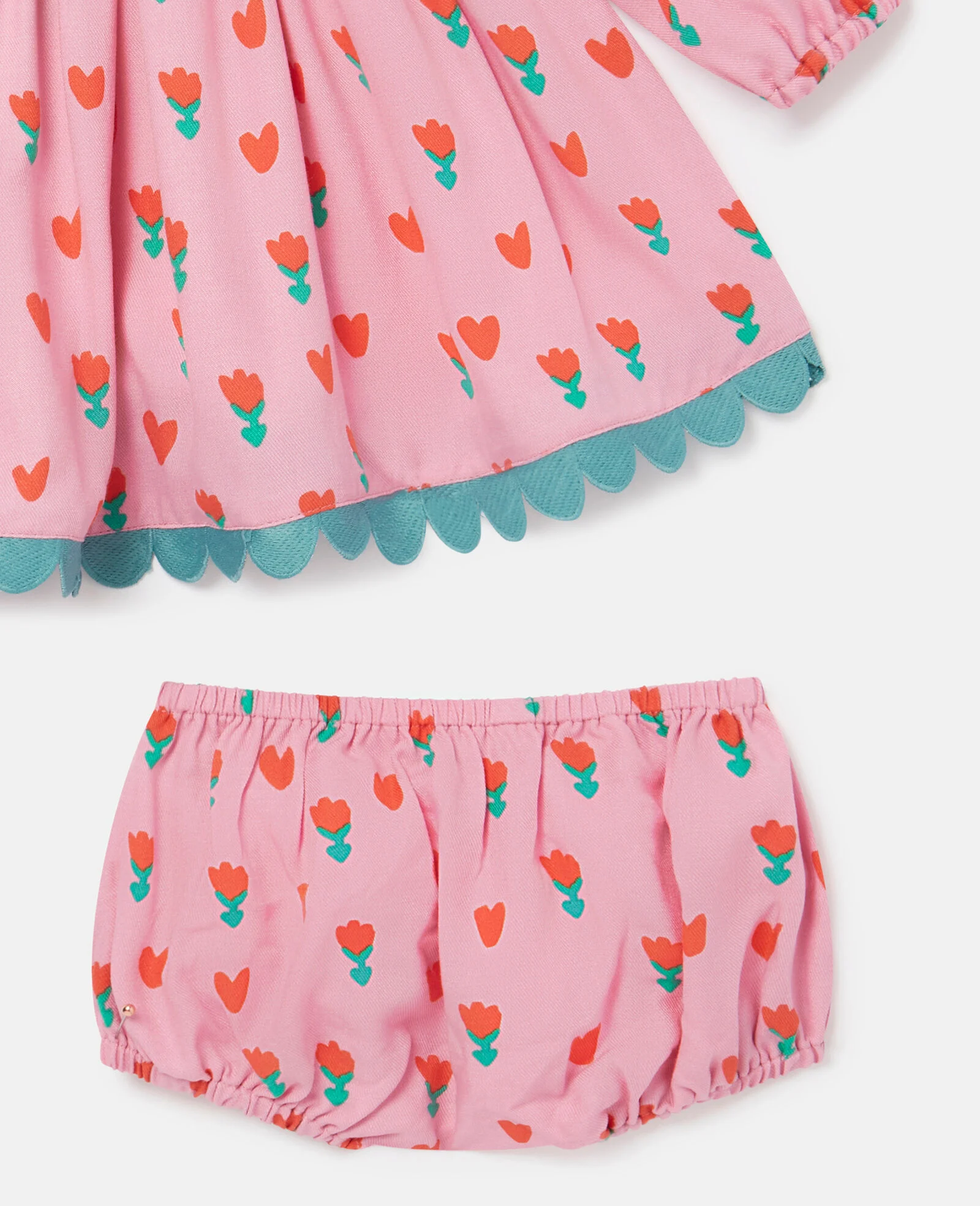 STELLA MCCARTNEY Pink & Green Dress & Bloomer - 6 months