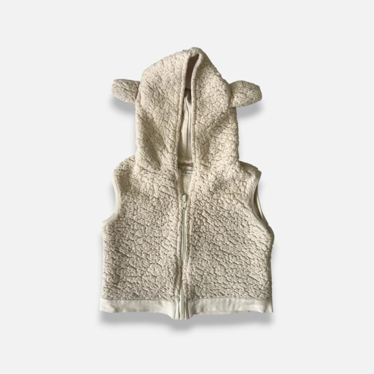LIL' LEMONS Beige Winter Fleece Hood - 12 months/18 months