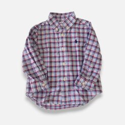 RALPH LAUREN Blue & Red Polo Shirt - 18 months
