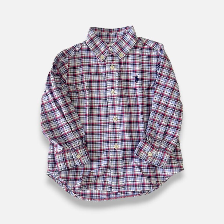 RALPH LAUREN Blue & Red Polo Shirt - 18 months