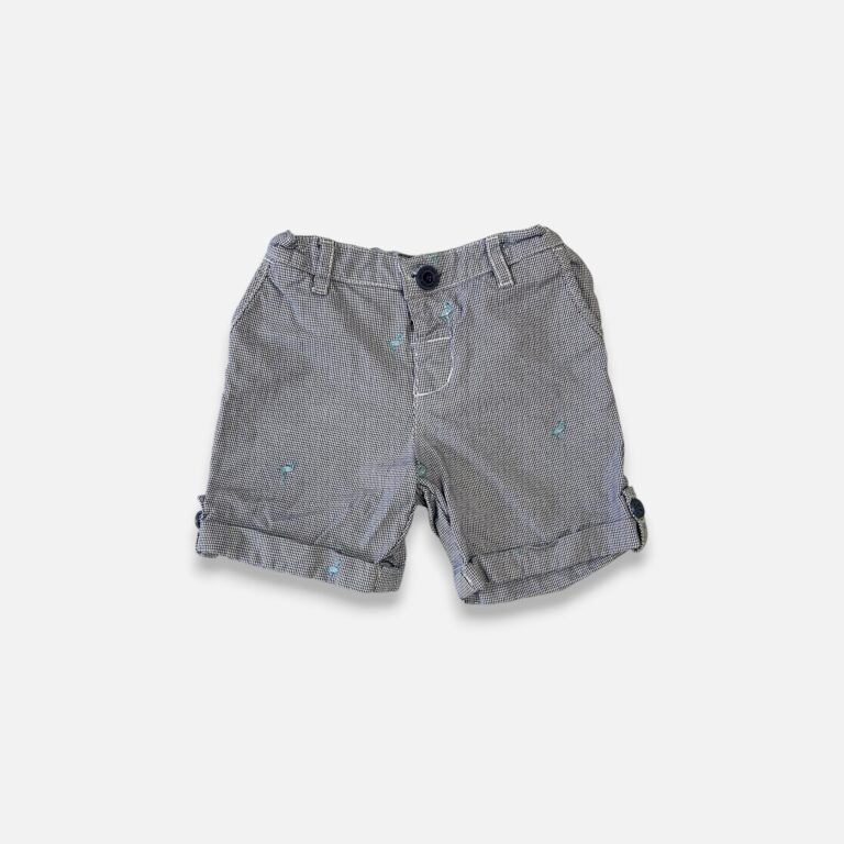 GINGERSNAPS Blue & White Shorts - 12 months