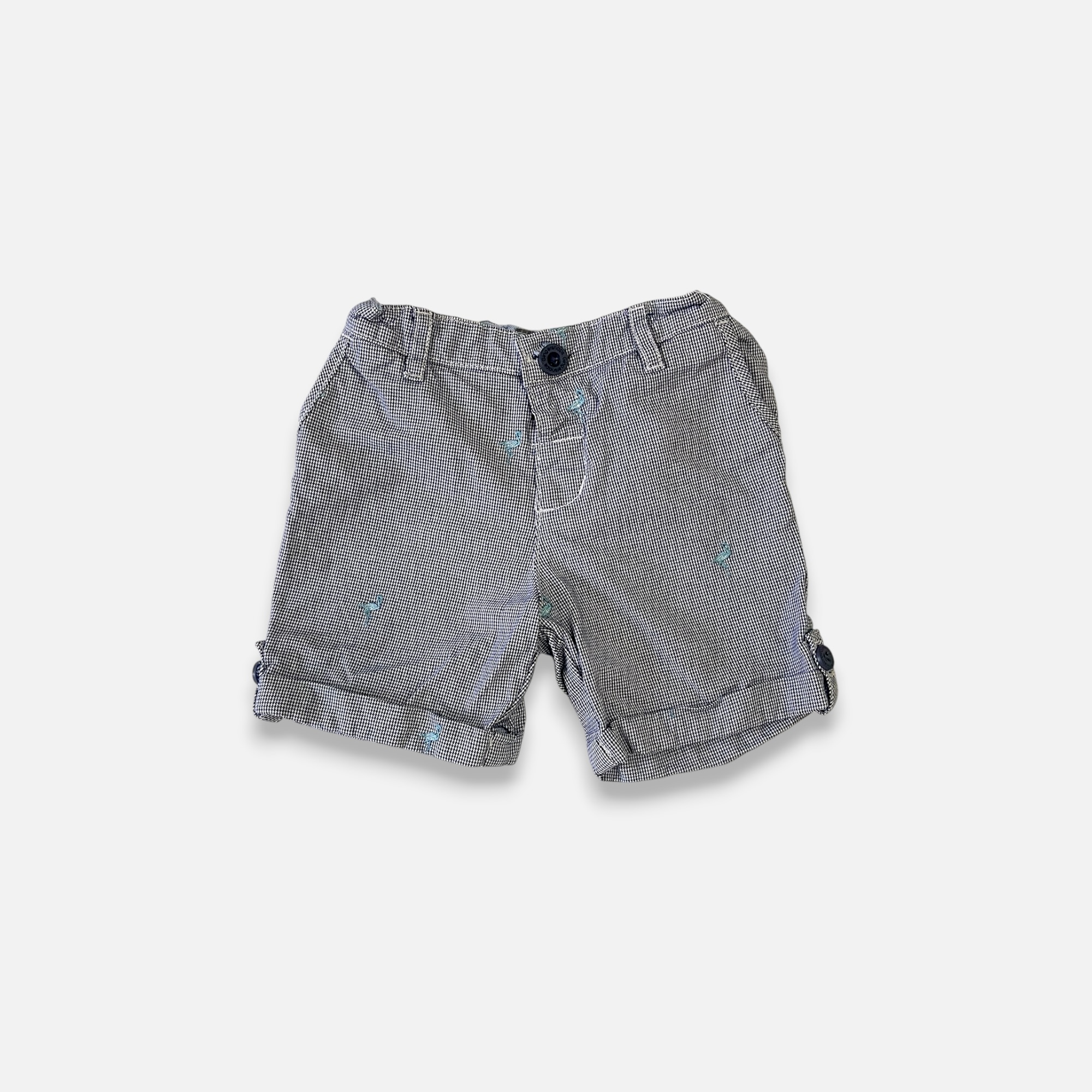 GINGERSNAPS Blue & White Shorts - 12 months